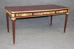 Feine Lederplatte Dore' Bronze Ormolu Französisch Louis XVI Schreibtisch Theodore Millet