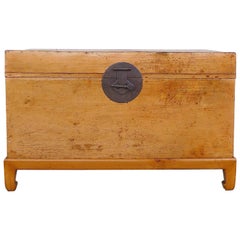 Fine Leather Trunk on Stand