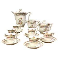 Fine Limoges Porcelain Coffee Service by Raynaud & Cie (9 Pieces)