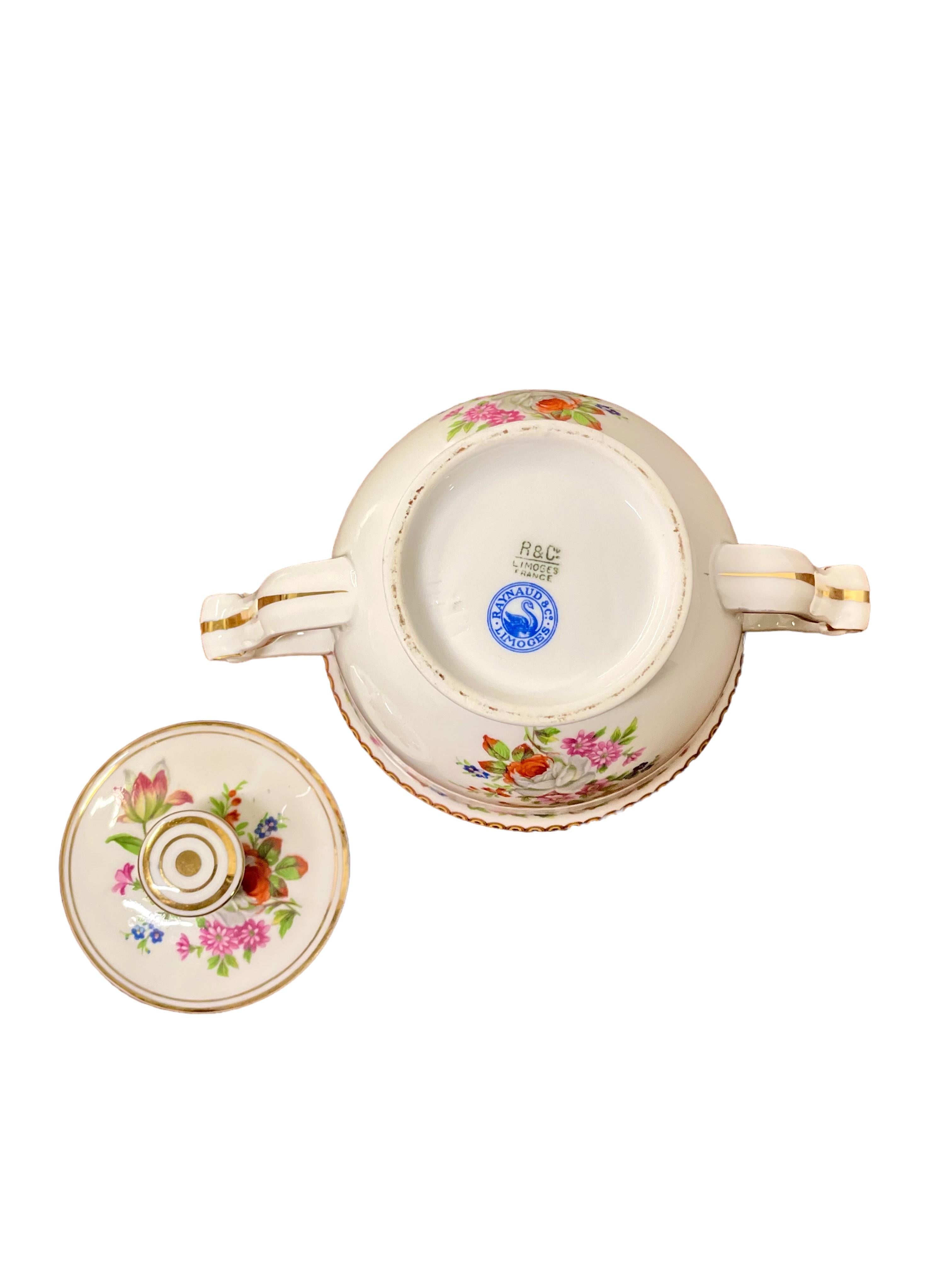 Fine Limoges Porcelain Tea Service by Raynaud & Cie ( 17 Pieces) 5