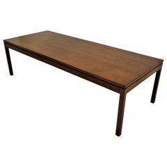 Fine Long Figured Walnut Coffee Cocktail Table Camilo Miami, 1960s