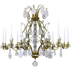 Fine Louis XIV Gilt Bronze and Cristal De Roche Chandelier