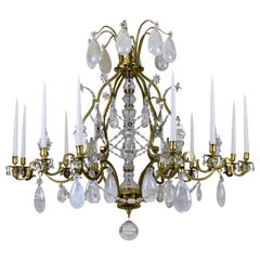 Fine Louis XIV Gilt Bronze and Cristal De Roche Chandelier