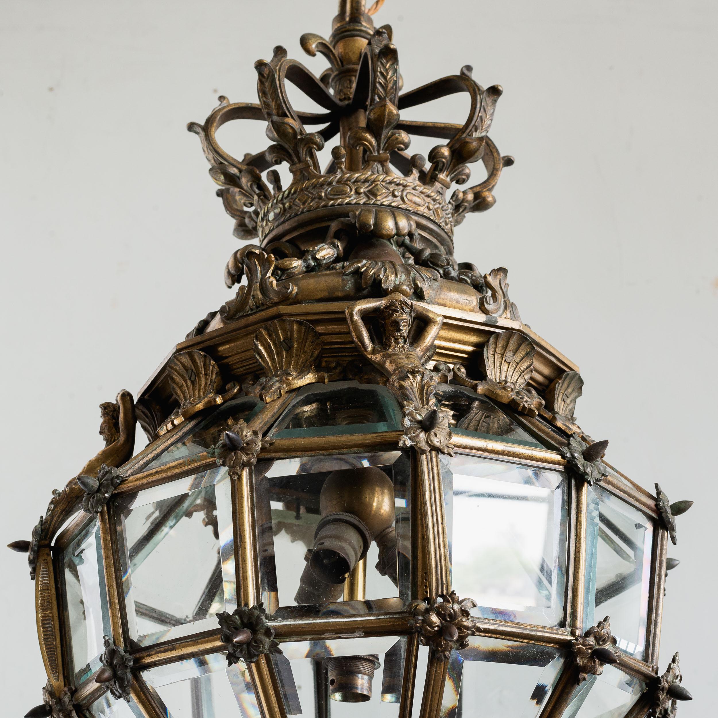 Fine Louis XIV 'Versaille' Gilt-Bronze Lantern 7