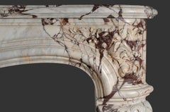 Fine Louis XV 18 th century style marble fireplace