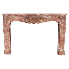 Used Fine Louis XV, 18th century marble fireplace
