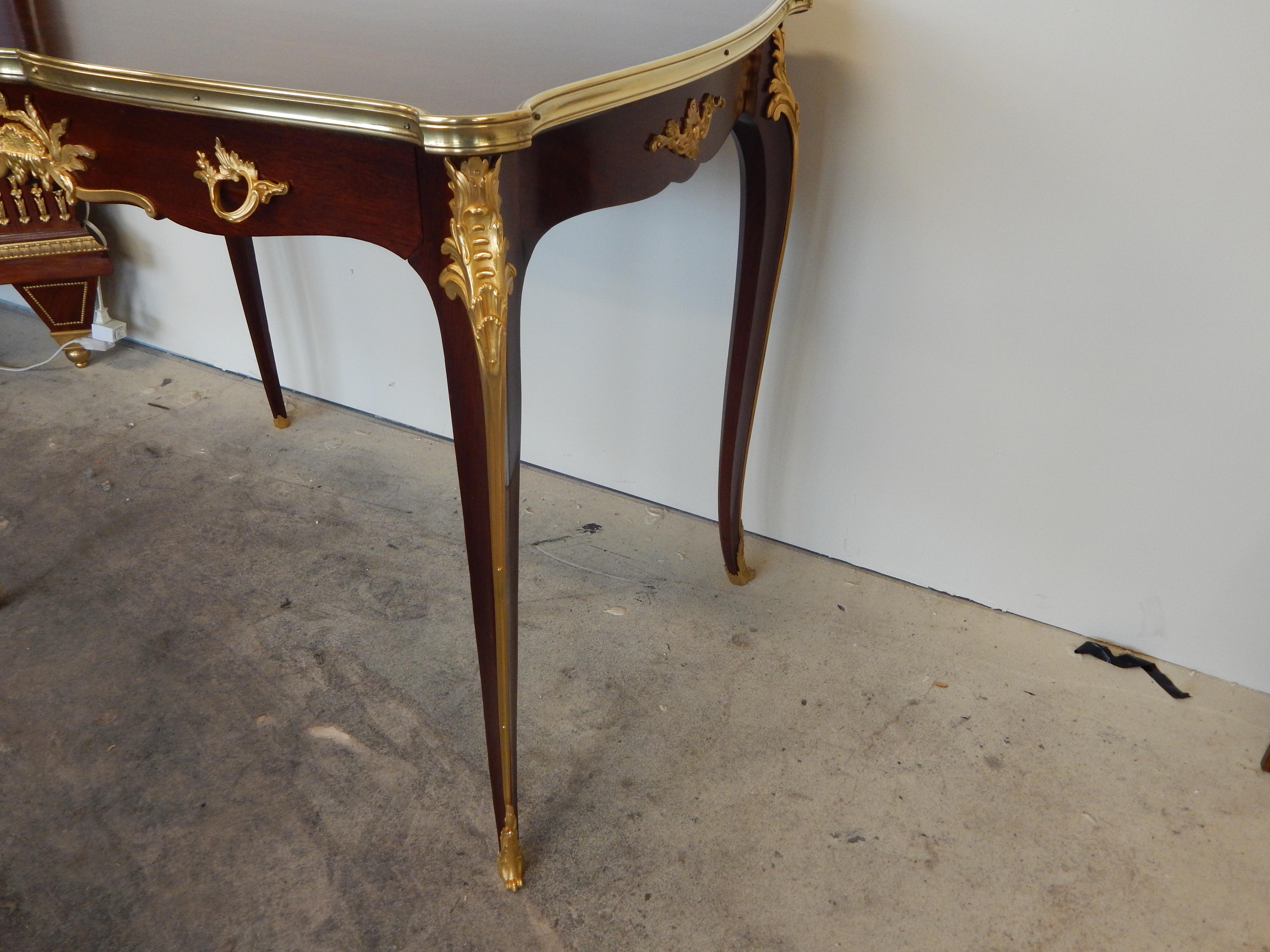 French Fine Louis XV Style Ormolu-Mounted Ladies Writing Table by Francois Linke