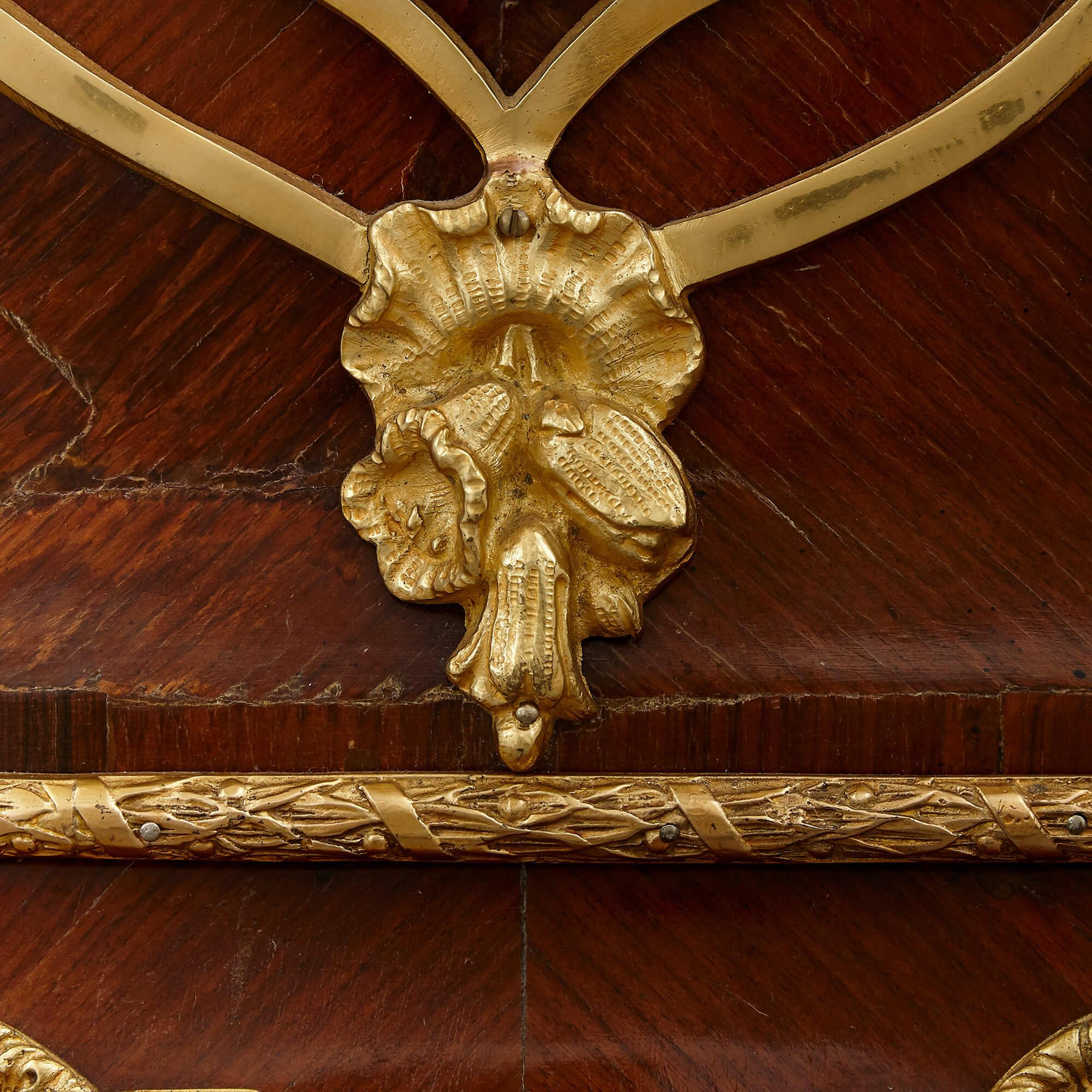 Lange Goldbronze-Etuiuhr im Louis-XV-Stil von Lenoir, Paris im Angebot 1