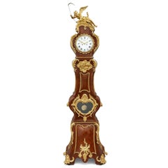 Fine Louis XV Style Ormolu Mounted Long Case Clock by Lenoir, Paris