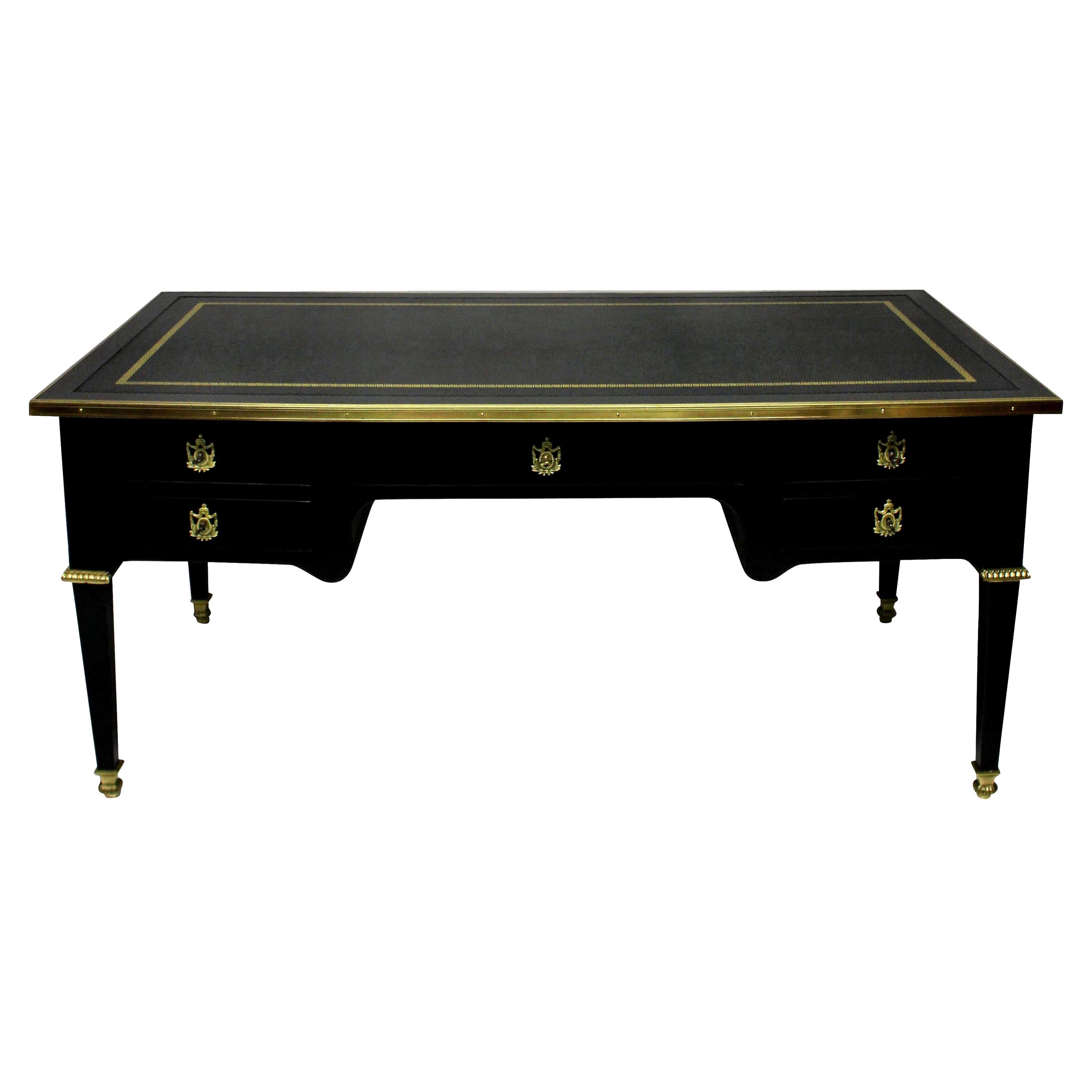 Fine Louis XVI Style Ebonized Desk