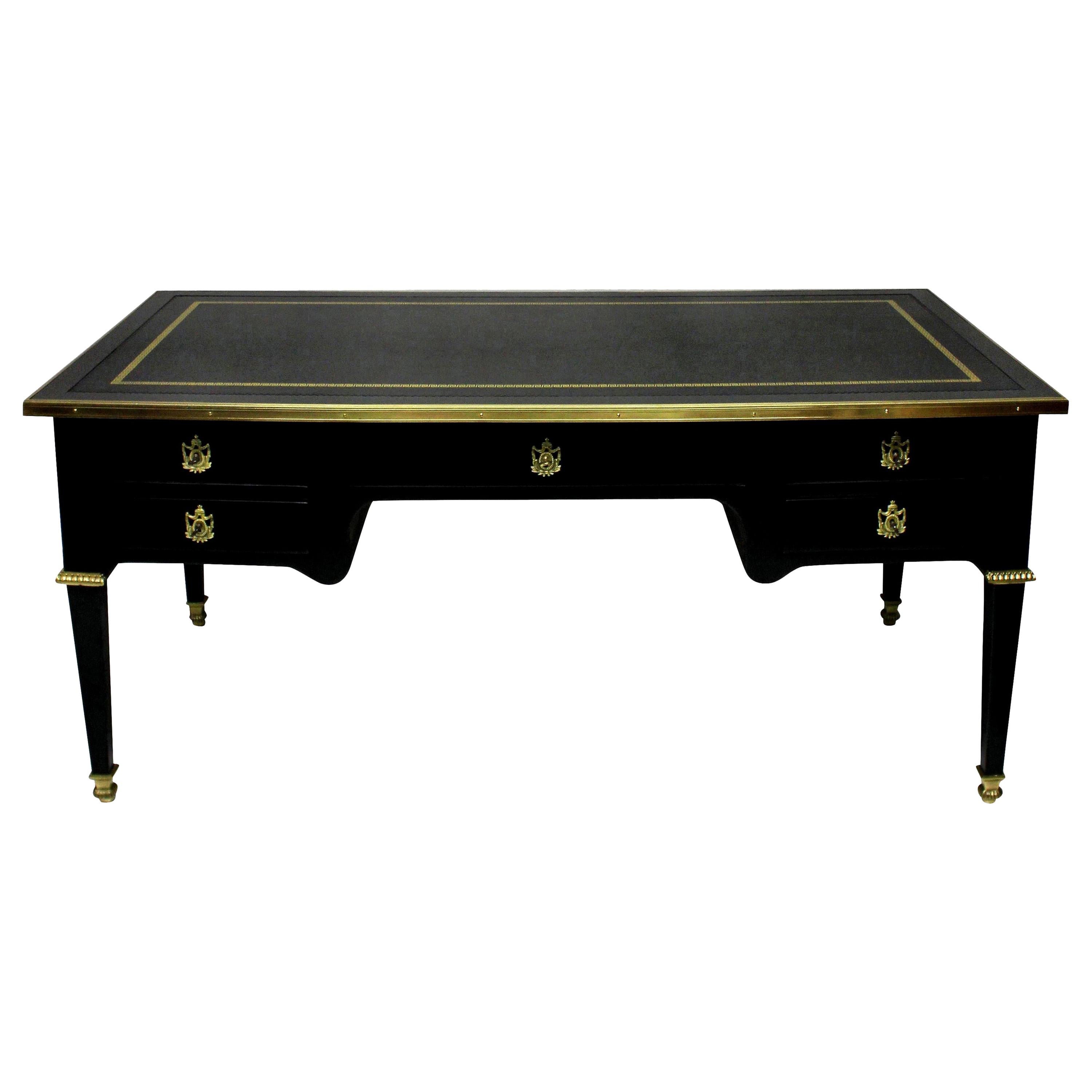 Fine Louis XVI Style Ebonized Desk