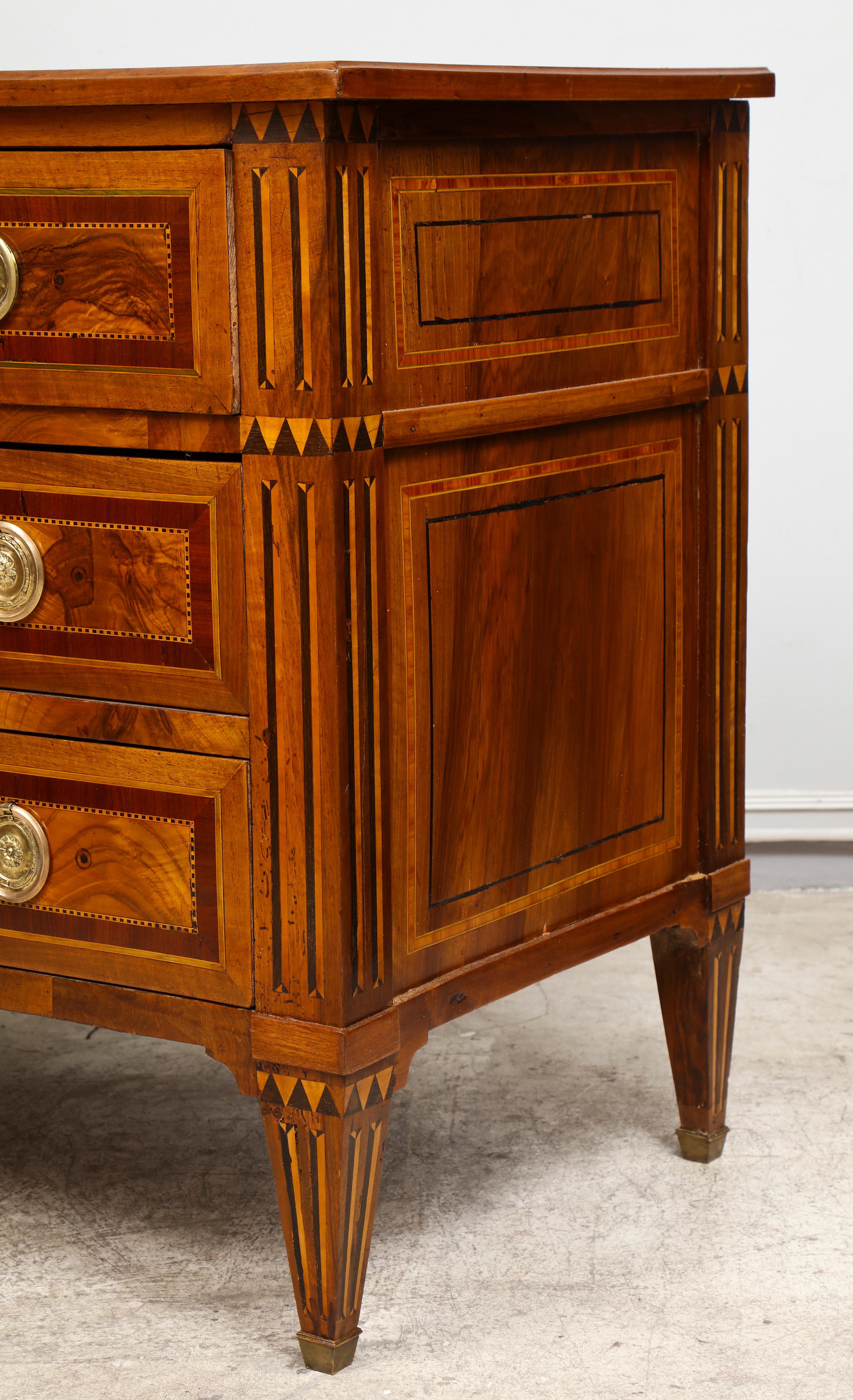 19th Century Fine Louis XVI Style Inlaid Commode For Sale