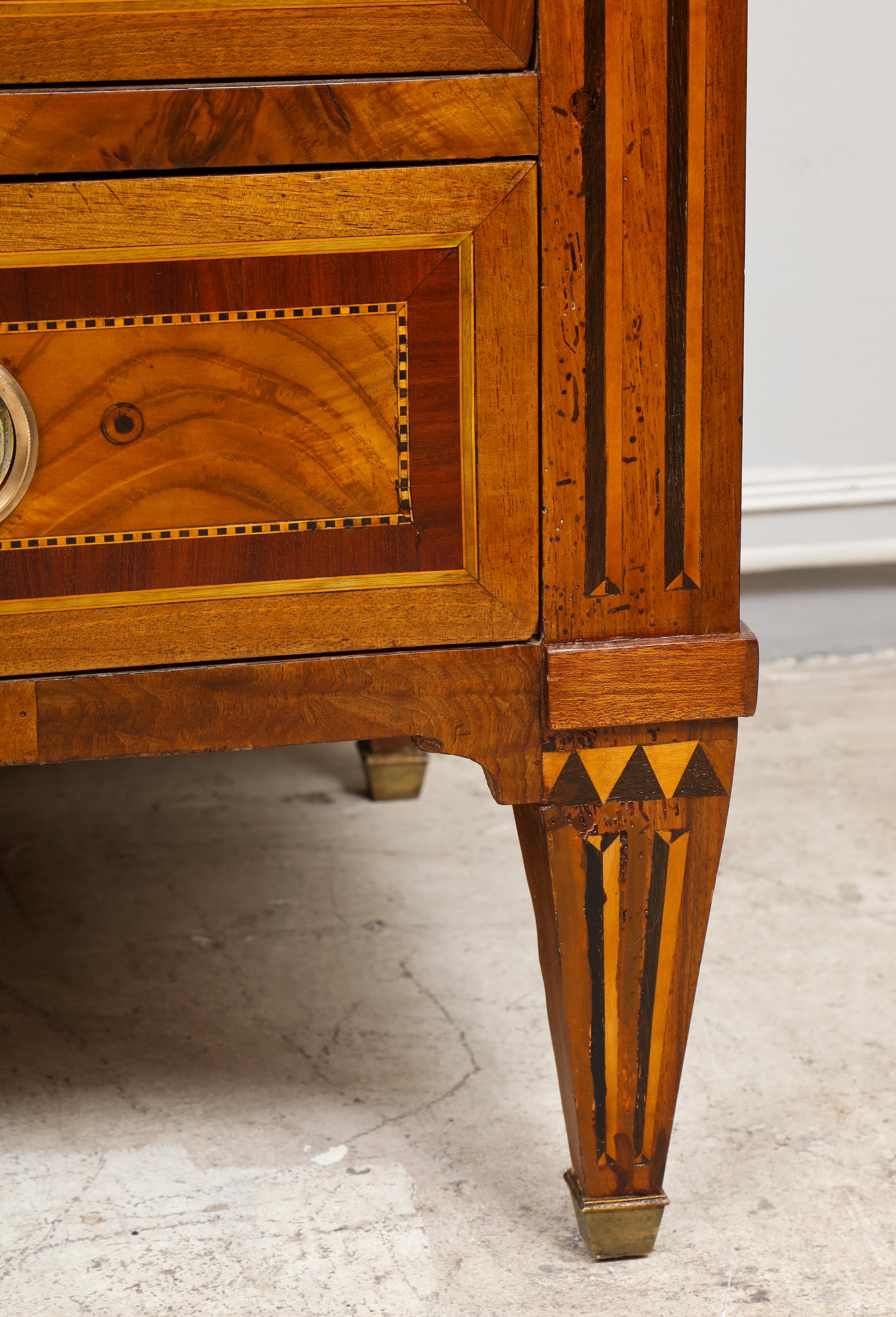 Fine Louis XVI Style Inlaid Commode For Sale 1