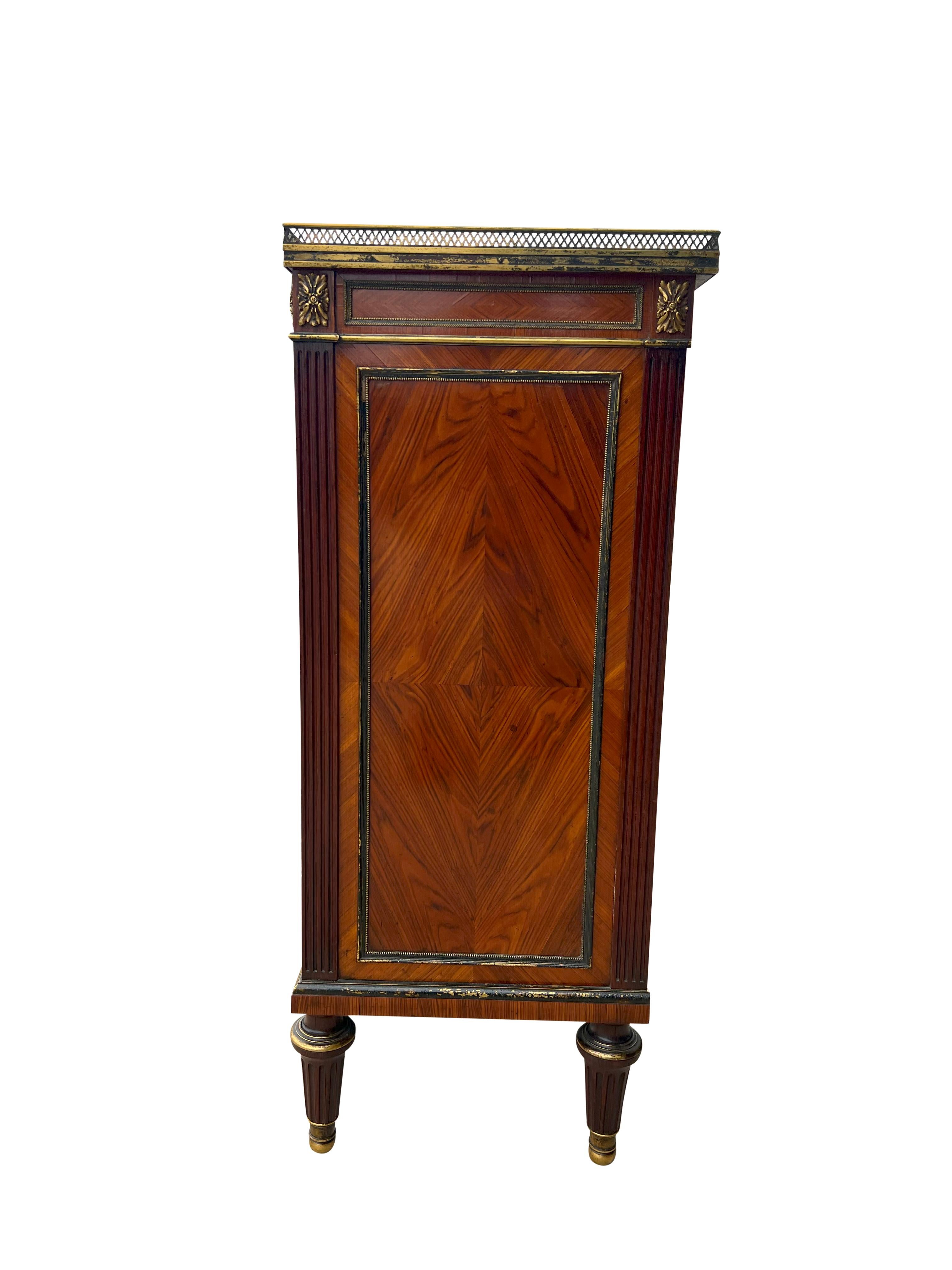 19th Century Fine Louis XVI Style Kingwood And Bronze Mounted Cabinet For Sale