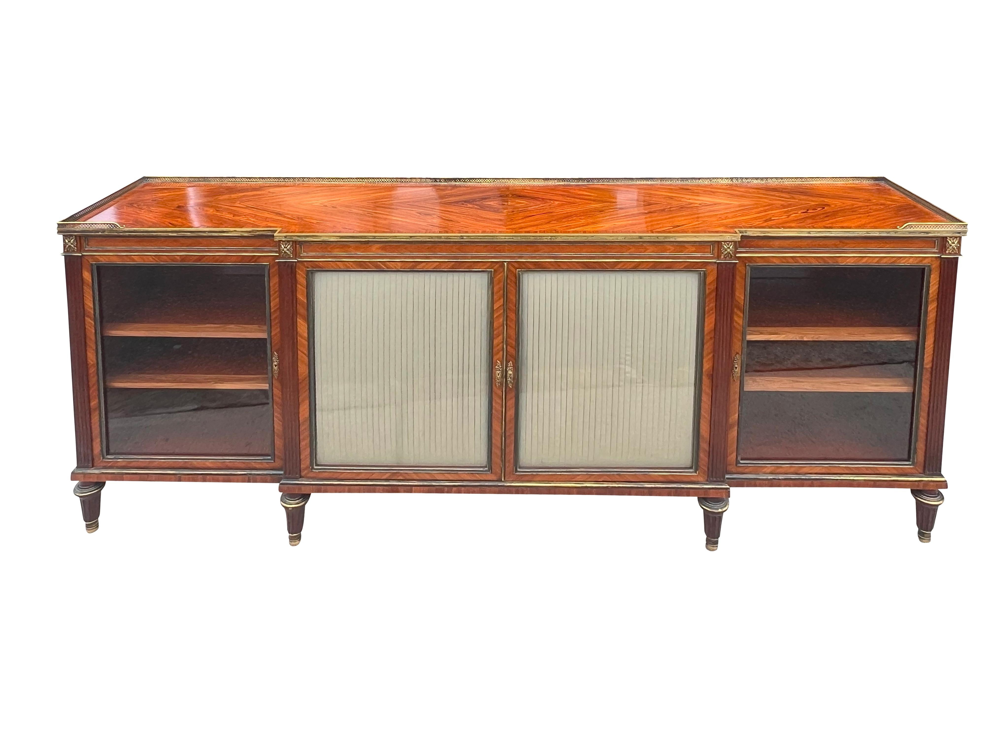 Fine Louis XVI Style Kingwood And Bronze Mounted Cabinet For Sale