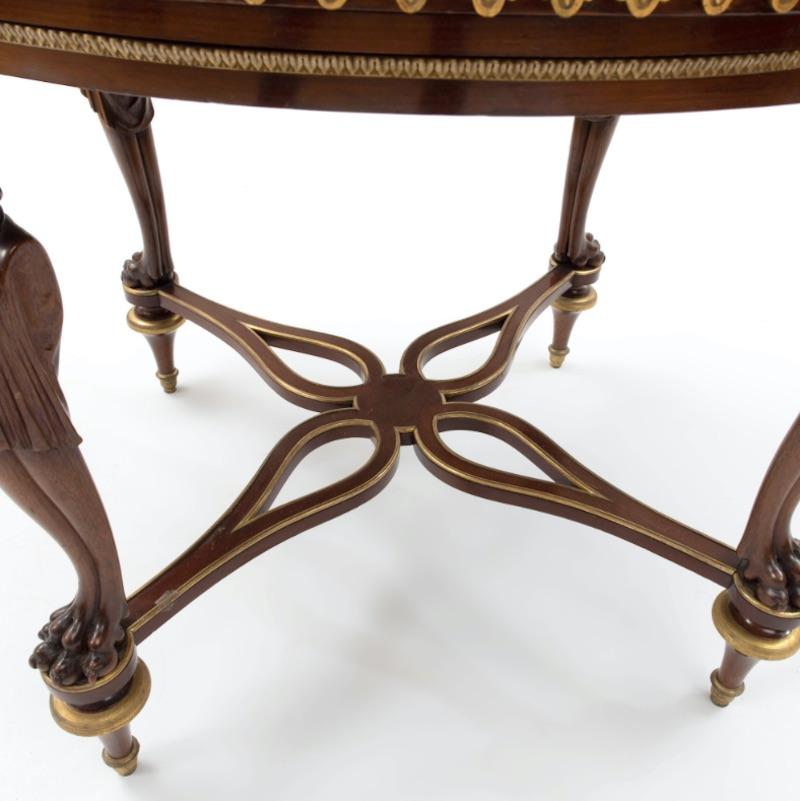 French Fine Louis XVI Style Mahogany Guéridon, after a Model by Bernard Molitor For Sale
