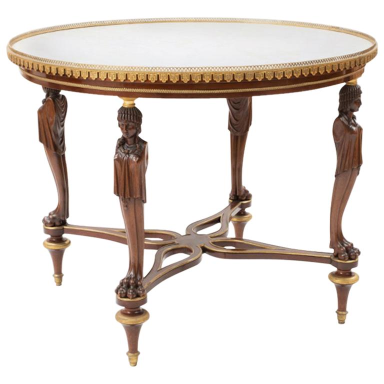 Fine Louis XVI Style Mahogany Guéridon, after a Model by Bernard Molitor