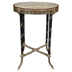 Fine Louis XVI Style Marble Top End Table in the style of Adam Weisweiler