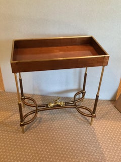 Fine Louis XVI style ormolu-mounted mahogany side table by Henry Dasson