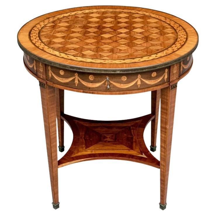 Fine Louis XVI Style Parquetry Center Table