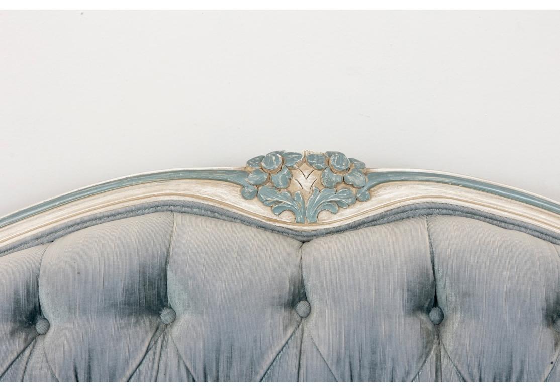 Fine Louis XVI Style Sofa in Powder Blue from W&J Sloane, New York For Sale 4