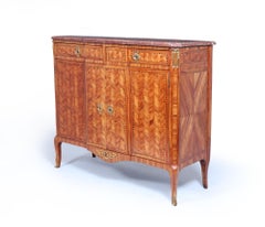 Fine Louis XVI Tulipwood Marquetry Cabinet , France, Late 18th Century
