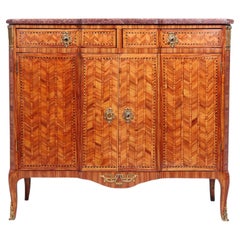 Fine Louis XVI Tulipwood Marquetry Cabinet , France, Late 18th Century