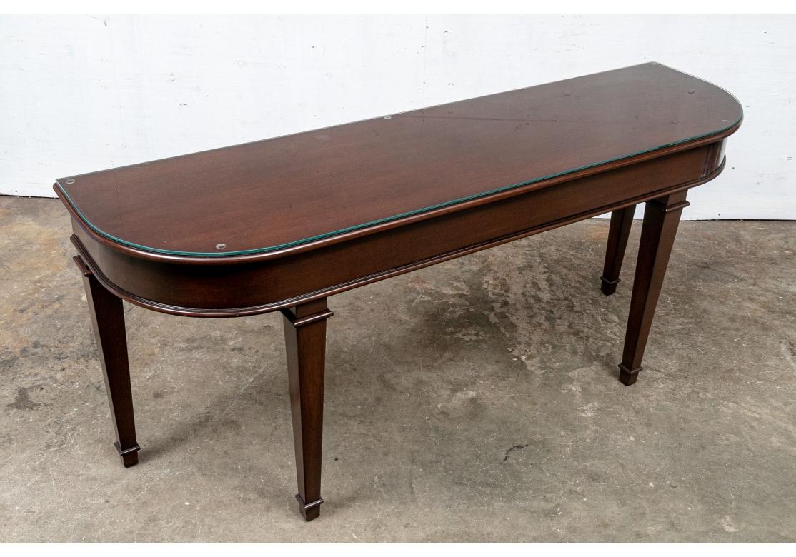 Georgian Fine Mahogany Console Table With Conforming Glass Top For Sale