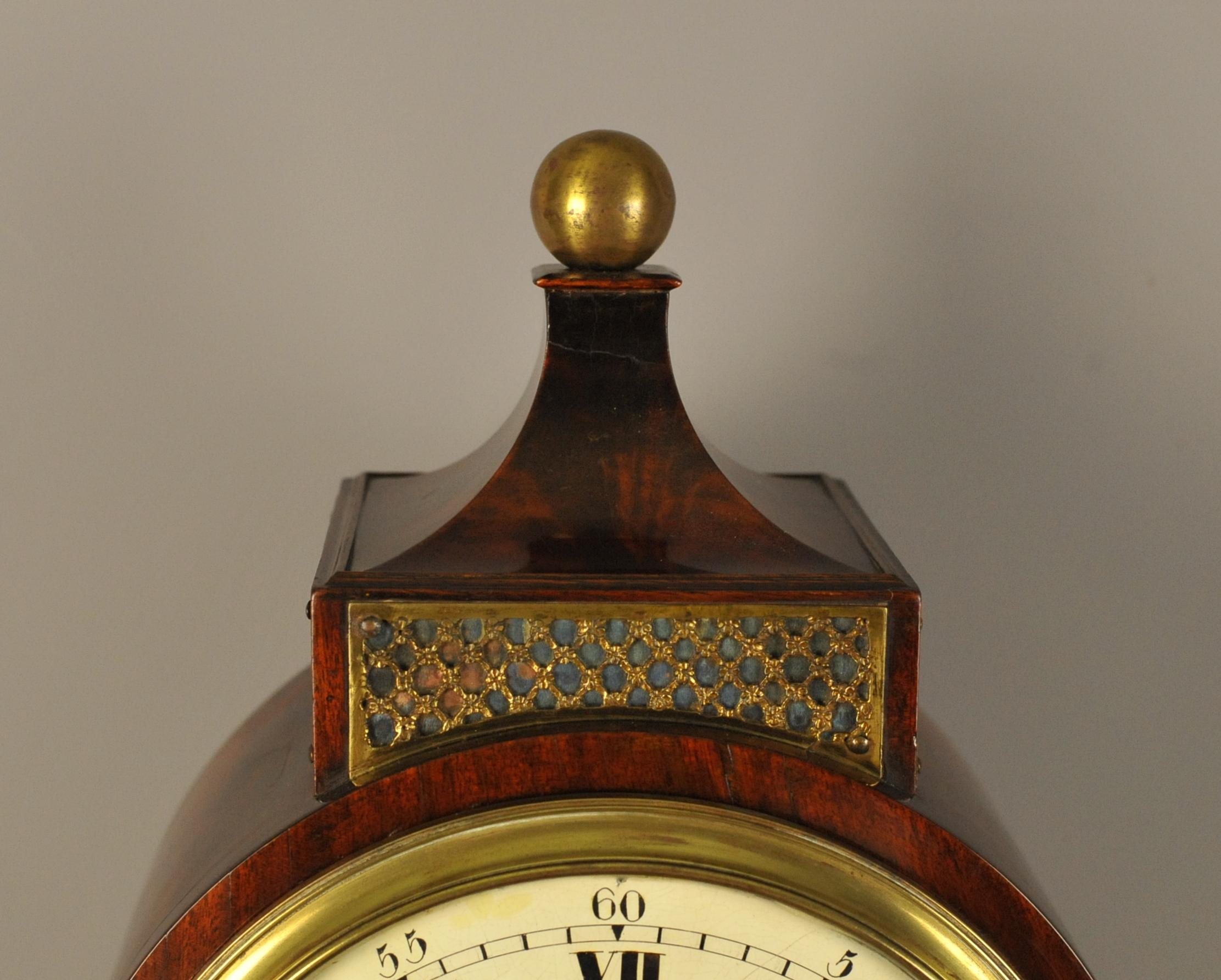 Fine Mahogany Fusee Balloon Clock, Harris, London im Angebot 4