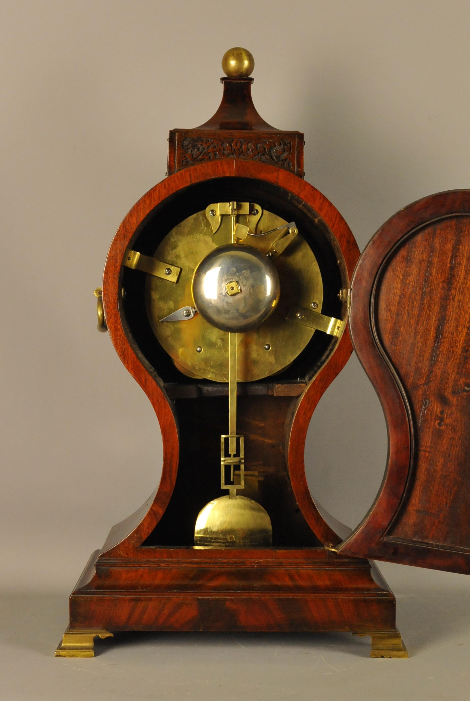 Fine Mahogany Fusee Balloon Clock, Harris, London For Sale 1
