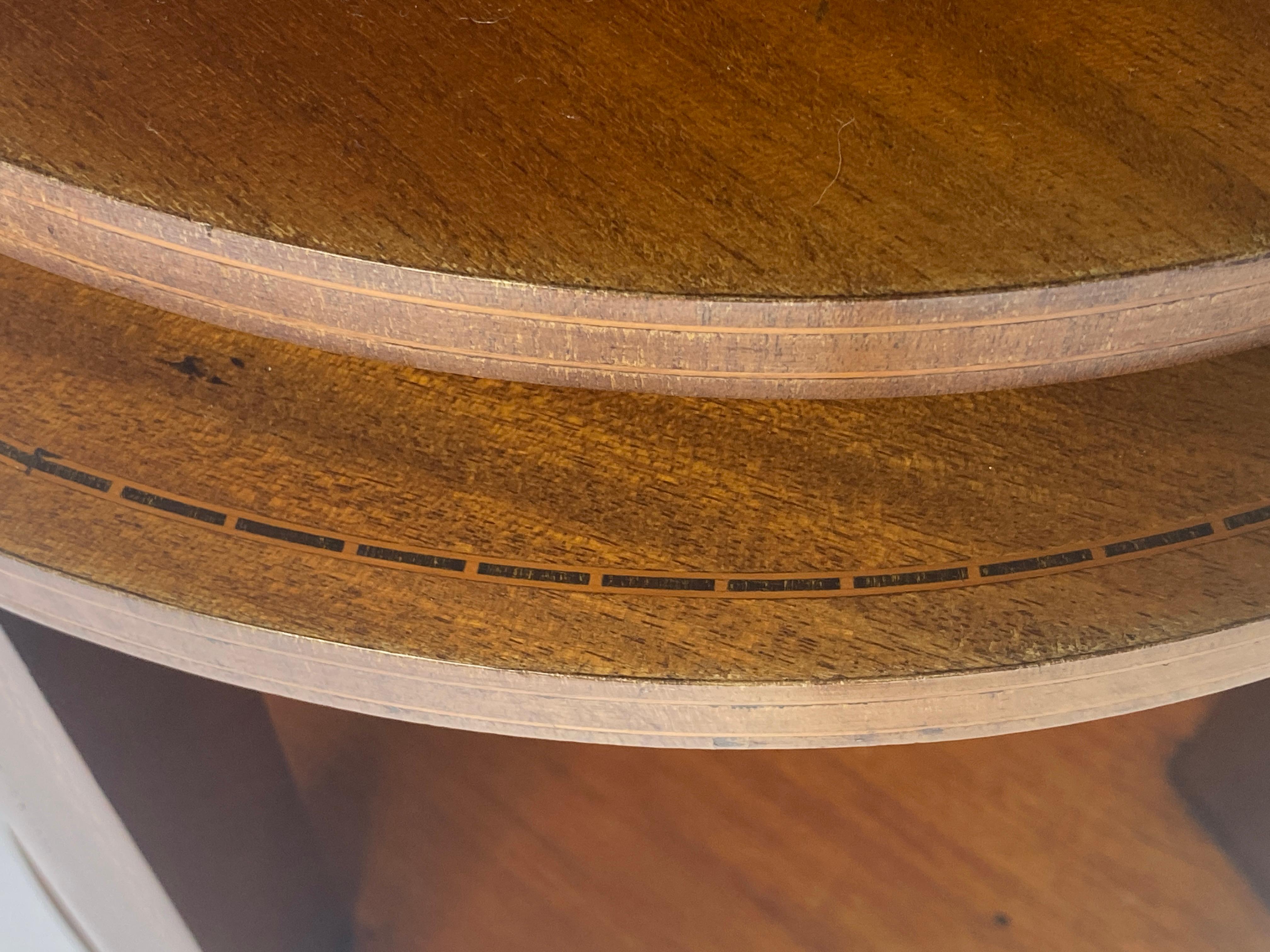 Fine Mahogany inlaid double Revolving Bookcase For Sale 1