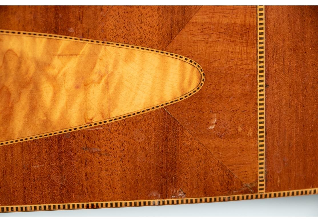 Hepplewhite Style Mahogany Inlaid Games Table For Sale 8