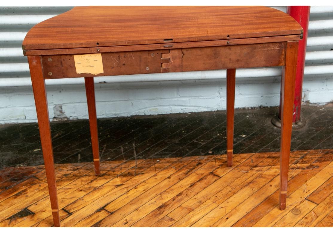 Hepplewhite Style Mahogany Inlaid Games Table For Sale 13