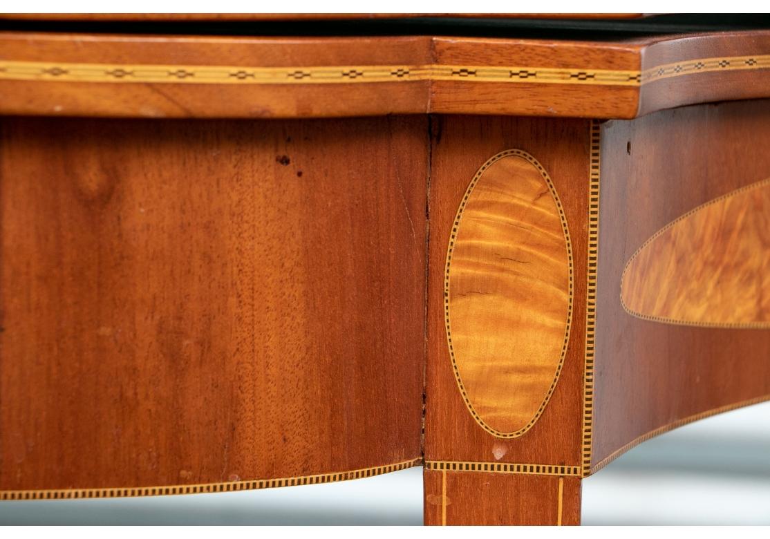 Inlay Hepplewhite Style Mahogany Inlaid Games Table For Sale