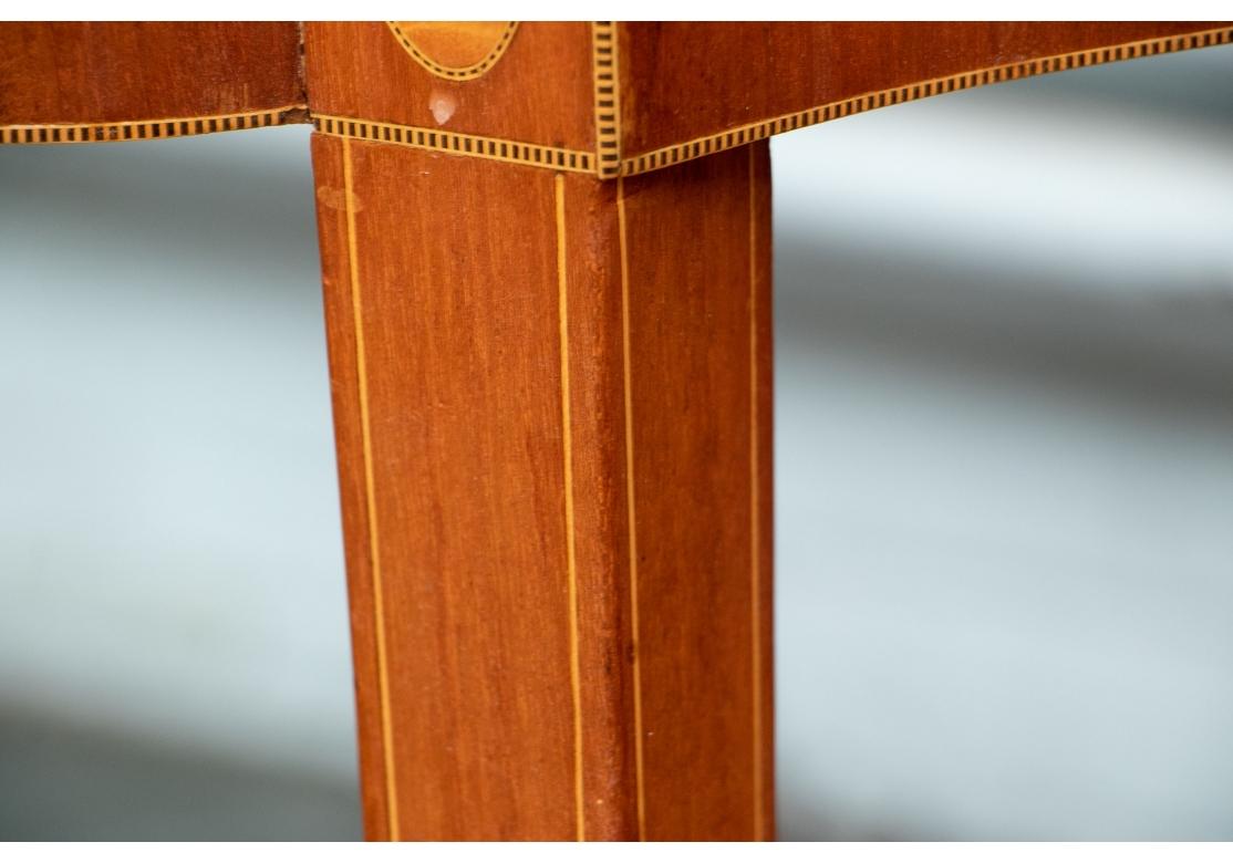 Hepplewhite Style Mahogany Inlaid Games Table For Sale 2