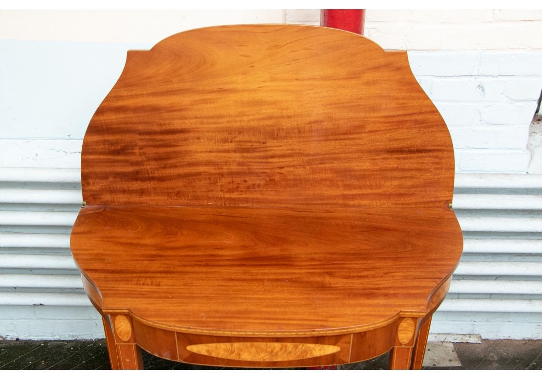 Hepplewhite Style Mahogany Inlaid Games Table For Sale 3
