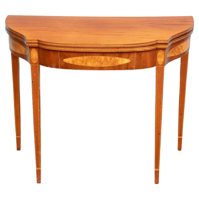 Hepplewhite Style Mahogany Inlaid Games Table