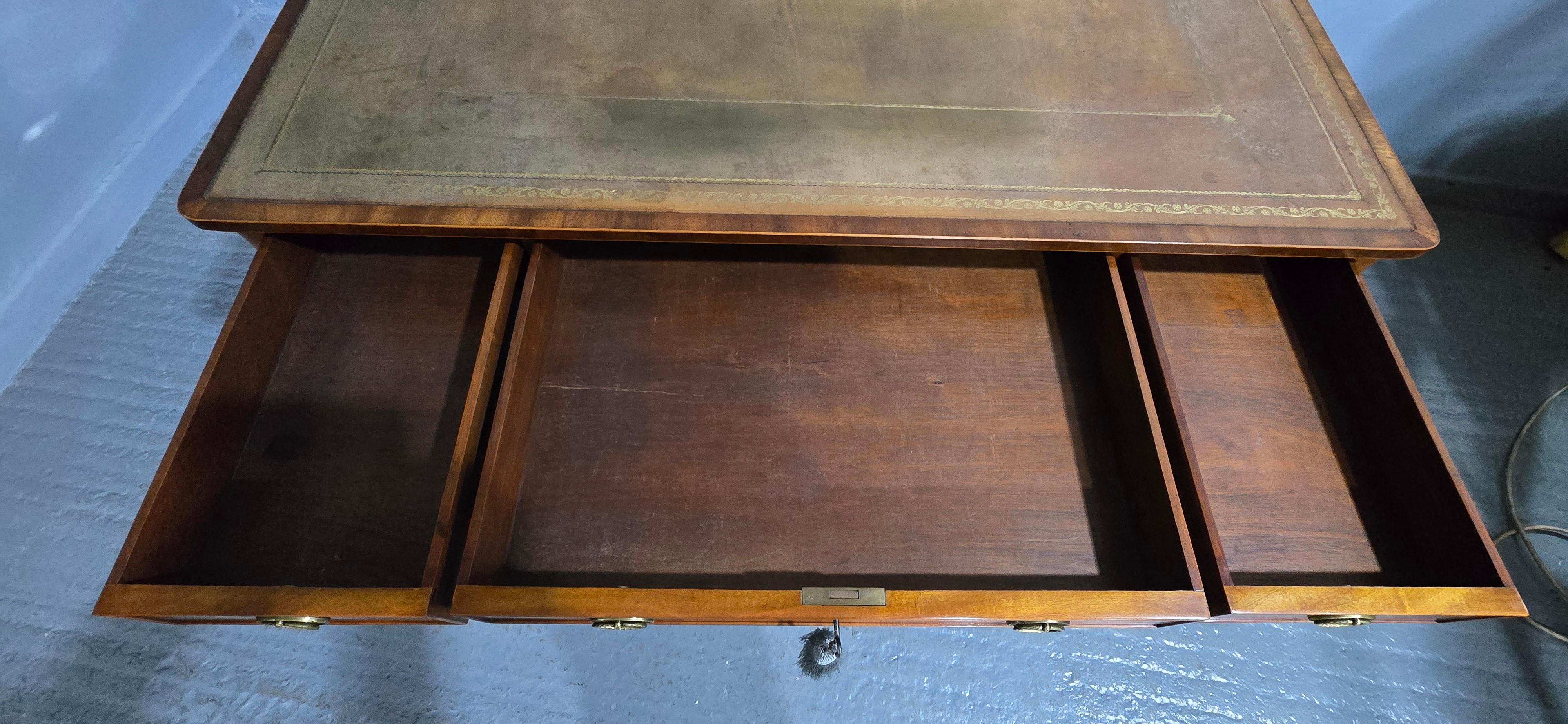 Fine Mahogany Library Writing Table For Sale 2