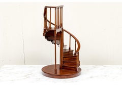 Fine Mahogany Miniature Spiral Staircase Attrib to Maitland Smith