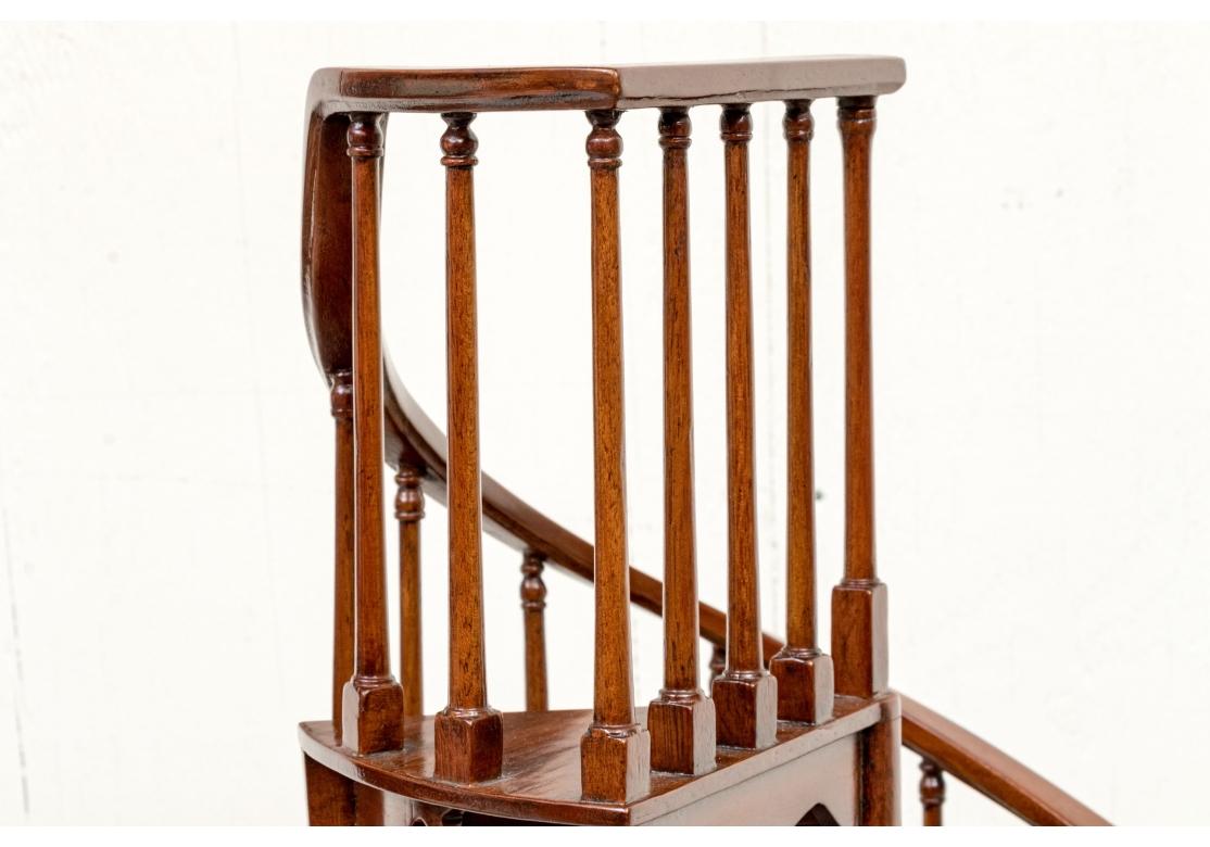 Georgian Fine Mahogany Miniature Spiral Staircase Attrib to Maitland Smith