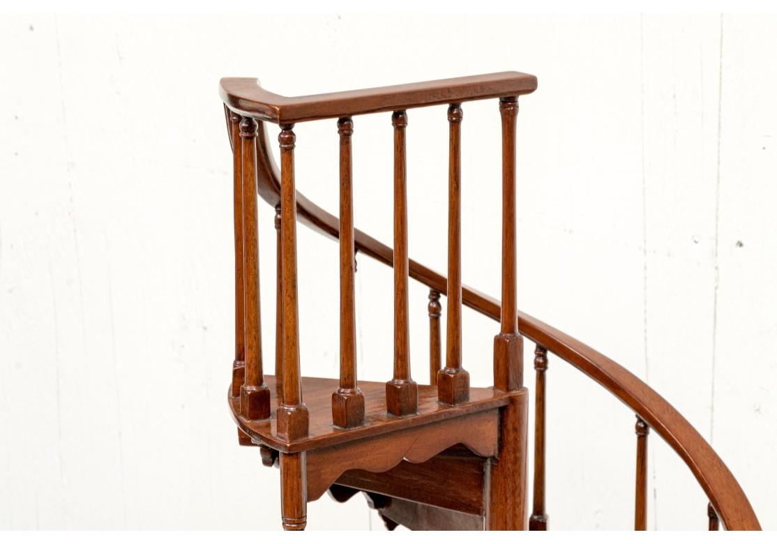 Philippine Fine Mahogany Miniature Spiral Staircase Attrib to Maitland Smith