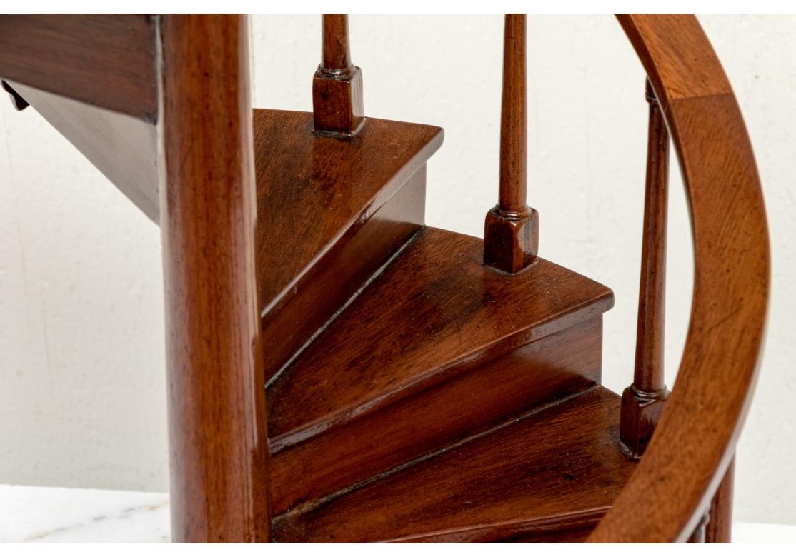 Fine Mahogany Miniature Spiral Staircase Attrib to Maitland Smith 1