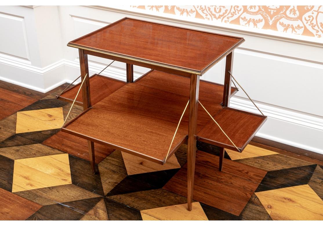 Fine Mahogany Tea or Serving Table with Leaf Extensions For Sale 8