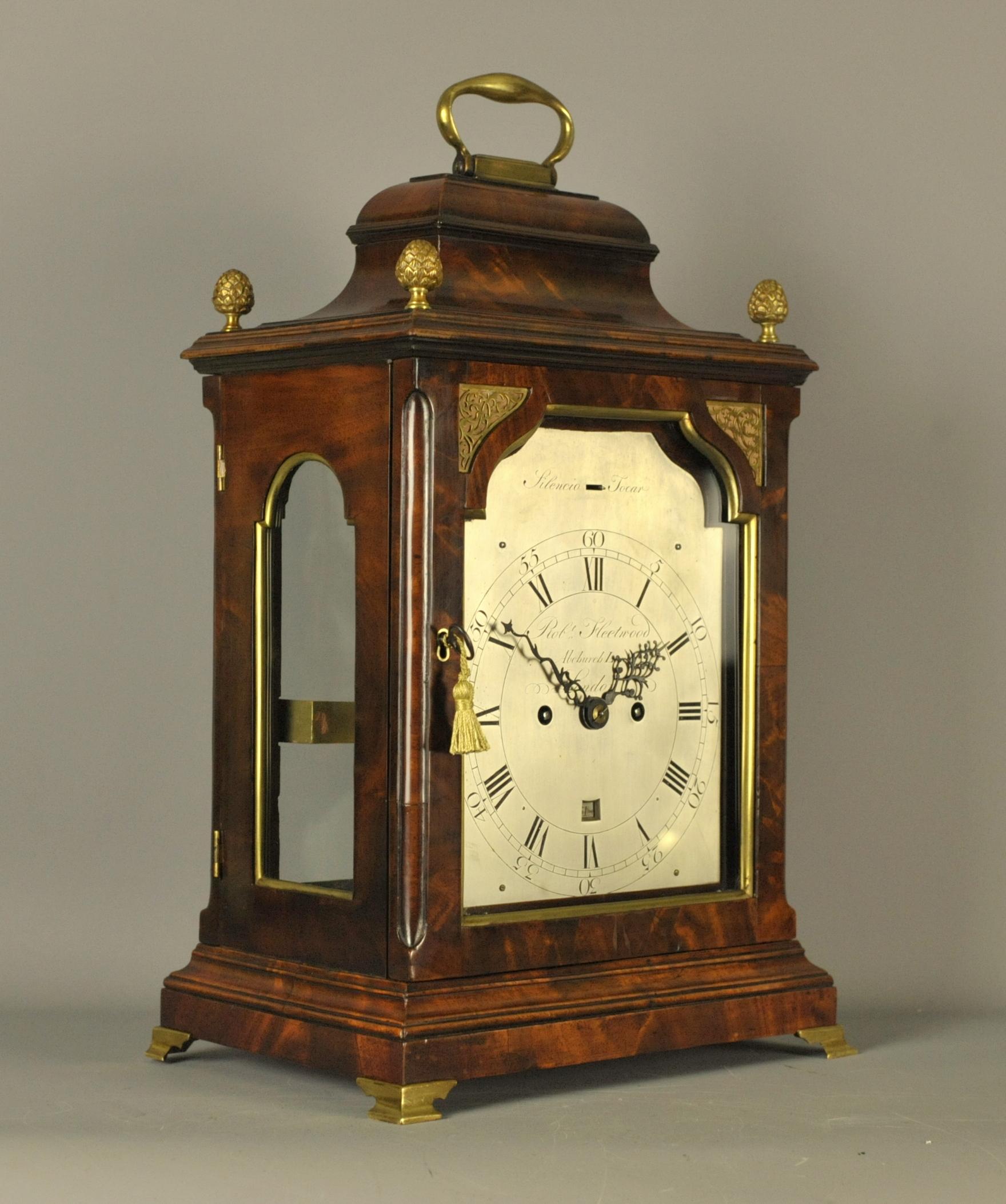 George III Fine Mahogany Verge Bracket Clock, Fleetwood , London For Sale