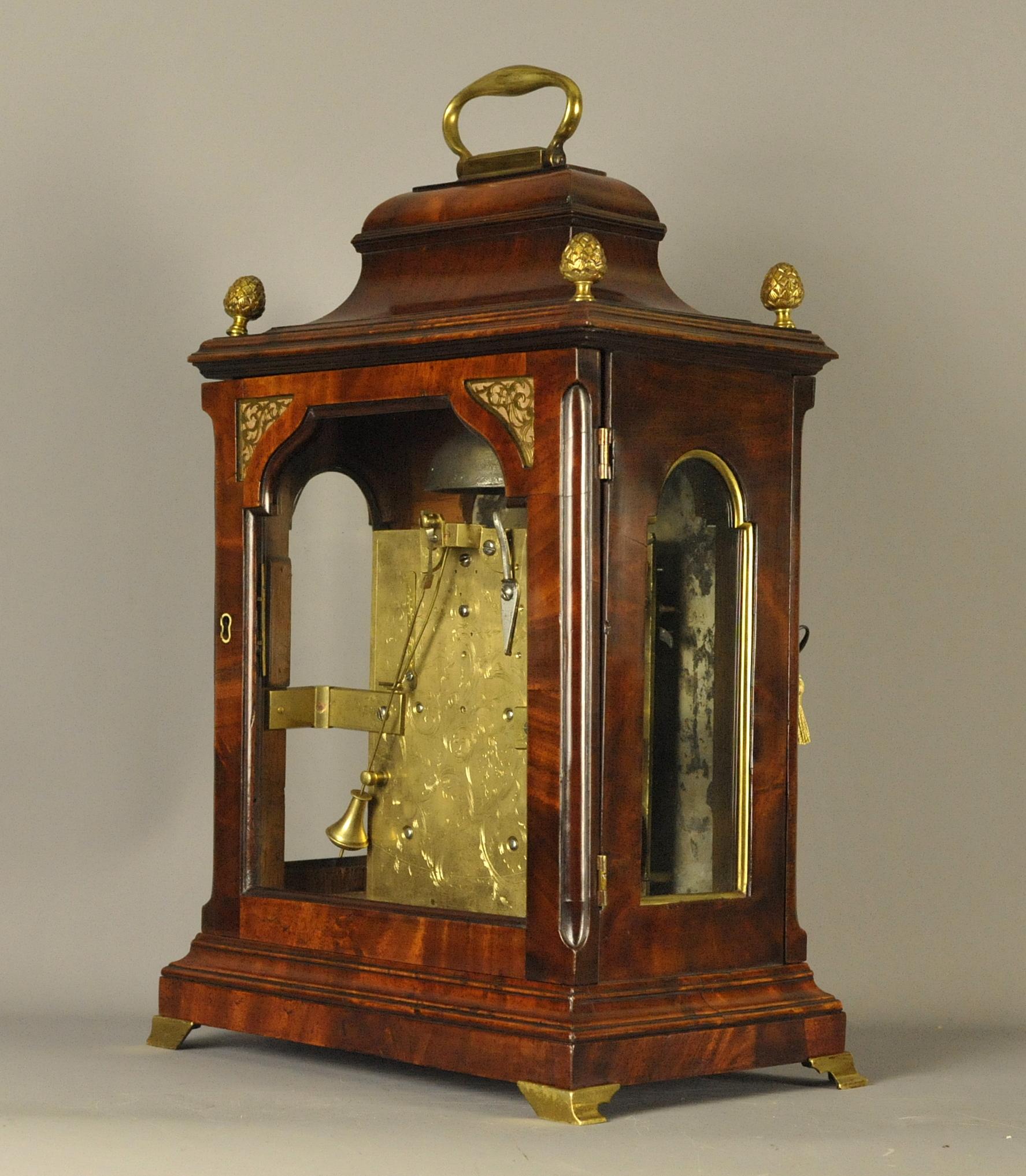English Fine Mahogany Verge Bracket Clock, Fleetwood , London For Sale