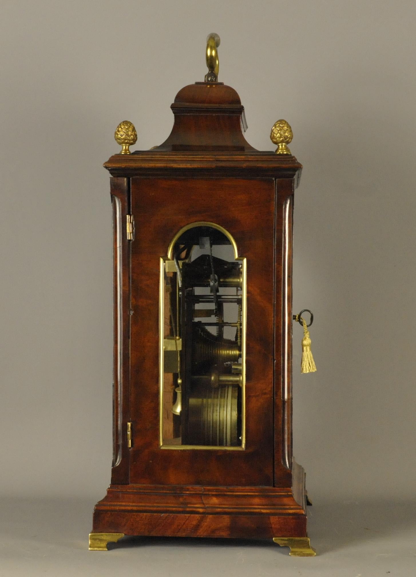 Fine Mahogany Verge Bracket Clock, Fleetwood , London For Sale 1