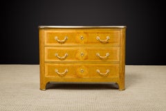 Fine Maison Jansen Brass Inlay and Exotic Marquetry Regency Commode, c. 1960s