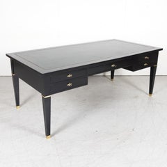 Fine Maison Jansen French Louis XVI Style Ebonized Bureau Plat or Desk
