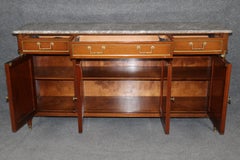 Fine Maison Jansen Style Bronze Mounted Louis XVI Style Marble Top Sideboard