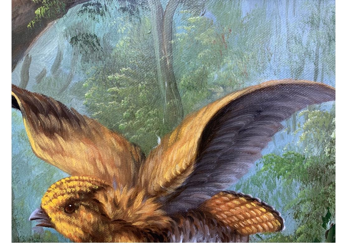 Feines Maitland Smith Dekoratives Gemälde auf Karton (20. Jahrhundert) im Angebot